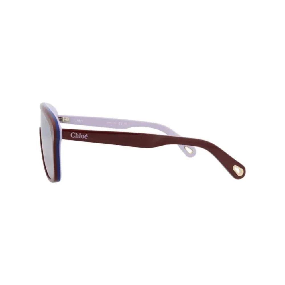 Chloé Aviator-Frame Recycled Acetate Sunglasses Red Womens